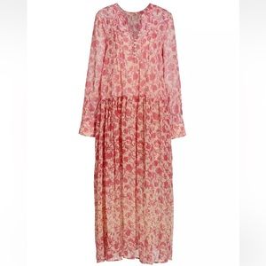 Free People See It Through Floral Maxi Dress NWT